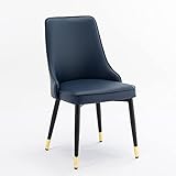Küchen-Esszimmerstühle Latex weich gepolsterter Sitz Metallbeine Leder-Lounge-Stühle wasserdicht und Kratzfest (Color : I)