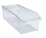 WENKO Küchenschrank-Organizer M, lebensmittelechte Aufbewahrungsbox für Vorratsschrank und Küchenregal zum Sortieren von Lebensmitteln, transparentes Design, 15 x 11 x 37 cm, aus robustem PET