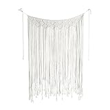 GZHERVICES Natur Baumwolle Makrame Wand Hängende Dekoration Backdrop Wand, Gewebtes Garn Quaste Tapestry Geeignet Für Boho Wohnzimmer Schlafzimmer Wanddekoration