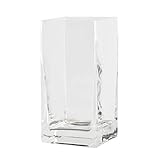 Glas Quadrat Ferro von Varia Living | Dekoglas in Form eines Würfels | Kastenvase als Übertopf für Orchideen | Cube Windlicht oder mit Teelichthalter | eckige Blumenvase