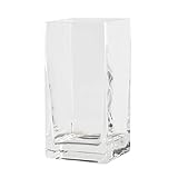 Glas Quadrat Ferro von Varia Living | Dekoglas in Form eines Würfels | Kastenvase als Übertopf für Orchideen | Cube Windlicht oder mit Teelichthalter | eckige Blumenvase