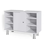 Vicco Waschtischunterschrank Fynn Badschrank Waschbeckenunterschrank Waschtisch (Weiß)