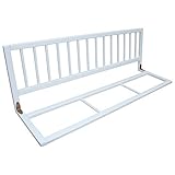 Bettschutzgitter Bettgitter Schutzgitter für Kinderbett 120x40 cm massiv Weiss