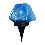 anso Solar-Gartenleuchten für den Außenbereich, Landschaft, Weg, Garten, Hof, wasserdichte LED-Lampe (blau)