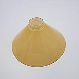 Ersatzglas Lampenschirm Kragenrand Ersatzschirm Jugendstil Lampenschirm Opalglas glänzend Art déco Ersatzglas Schusterschirm Ø250mm (Schusterschirm m. Kragenrand honig)