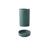 VIXPET Utensilienhalter,Dekorativer Kochgeschirr Topf Mit Boden,Keramik-Besteckhalter,Essstäbchenhalter,für Kocharbeitsplatte,Küchenutensilien-Organizer-Green||Single Tube