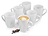 SÄNGER | Kaffeebecher Set Bilgola aus Porzellan, 6-teiliges Kaffeebecher Set aus Porzellan, Klassisches Design | 250 ml