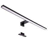 max K O M F O R T LED Spiegelleuchte Badleuchte Schminklicht Aufbauleuchte Schrankleuchte in schwarz eckig neutralweiß 8W IP44