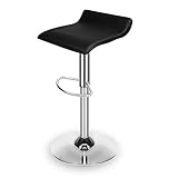 Barhocker Barhocker einstellbare Swivel-Barhocker mit Chrom-Basis und Fußstütze Modern Pub Küchenzählerhöhe Barhocker Gaslift Barhocker Tresenstuhl Hohe Barhocker für Bartheke ( Color : Schwarz )