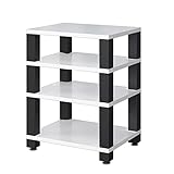 Speaker Stand Floor Amplifier Cabinet Multi-Layer Audio Equipment Rack Can Withstand 60kg (Color : Weiß, S : 60 * 48 * 78.5cm)