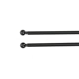 Set von 2 ausziehbar schwarz Net Vorhang Stangen, Schmiedeeisen, 80–110 cm (80 cm ('), Metall, 5104/8095
