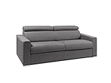 LINEA SOFA - Schlafsofa 4-Sitzer - Liegefläche: 160 cm - Matratzenhöhe: 18 cm - Stoff - Grau - Vizir