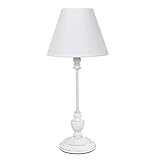 Grafelstein Tischlampe MAISON, Stehlampe Shabby Chic Landhausstil, Deko Lampe, Metall Kunststoff Holz, E14, kabelgebunden, weiß