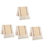 Artibetter 4 Stück Gitter-Tischläufer Aus Baumwollleinen Baumwoll-Tischsets Boho-Untersetzer Fransenbesatz Makramee-Untersetzer Weißer Tischläufer Leinen-Tischläufer Mit Quasten