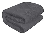 Utopia Bedding Gesteppte Matratzenauflage 180x200 cm, Weich Mikrofaser Matratzen Topper, Höhe bis 38 cm mit Spannumrandung, Matratzenschoner Unterbett auch für Boxspring-Betten (Grau)