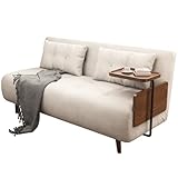 RUFTUP Schlafsofa faltbar Doppelzweck Moderne minimalistische Technologie Stoff Sofa kleines Wohnzimmer Multifunktionales ausziehbares Teleskopbett (weiß)