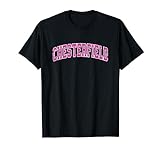 Chesterfield Michigan MI Sportdesign im Vintage-Stil, rosafarbenes Design T-Shirt