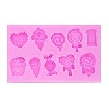 Btruely Haushalt Küche Zubehör Waschbares Silikon-Kuchen-Kuchen-Süßigkeits-Schokoladen-Dekorationstablett DIY Bastelprojekt Folienrollen Für Vakuumierer (Pink, One Size)