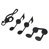 Musiknoten-Wandkerzenhalter, auffälliger schwarzer Musiknoten-Wandleuchter für Hochzeiten und Aktivitäten
