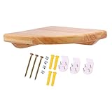 TOPBATHY 1 Set Eckregal Wand Schwebende Regale Eckwandregal Hängeregale Für Wand Holz Duschorganisator Wandmontageregale Eckduschregal Ecklagerregal Schweberegal