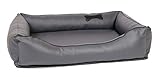 CopcoPet – Hundebett Paco Kunstleder – Grau Gr: XL ca. 110 x 80 cm Orthopädisch Visco