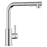 FORIOUS Wasserhahn Küche, Hochdruck Küchenarmatur mit Brause Ausziehbar Armatur, Mischbatterie Spültischarmatur Küche küchenarmaturen, 360° Schwenkbar Zwei Sprühfunktionen, Polierter Chrom