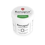 Renapur Lederbalsam, Naturbalsam, Pflegespülung und Restorer (200 ml + Applikatorschwämme) — Schutz für Ledersofas, Möbel, Schuhe, Taschen, Autositze, Sattelzeug & Zaumzeug (Sweet Sandelholz)