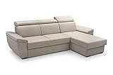 ALIDAM Schlafsofa Bettsofa Beige Ecksofa mit Bettkasten Modern Verstellbare Polsterecke Sofa Couch Sitzer Sofa Couch