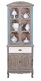 Antik Vitrine Buffet Schrank Shabby Chic Vitrinenschrank Küchenvitrine 183 cm mxa022 Palazzo Exklusiv