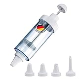 Westmark Garnierkünstler/Garnierspritze, Mit 5 Tüllen, Füllmenge: 180 ml, Kunststoff/Rostfreier Edelstahl, Transparent/Weiß, 31152260