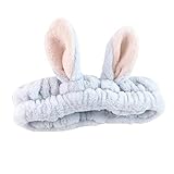 Beavorty Stirnbandohren Und Bandohren Für Kaninchen-Make-Up Spa-Haut Weiche Pflege Elastisch Für Mädchen Dusche Farbe Fliege Himmel Schleife Wickelkrawatten Kinderwäsche