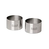 Original Kaiser Inspiration Dessertringe Set 2-teilig, Ring 8 cm, Speiseringe Edelstahl, für attraktives Anrichten, spülmaschinengeeignet, Silber, 28 x 28 x 13 cm