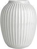 Kähler Vase H25.5 cm Hammershøi dänisches Design für Blumen Handarbeit, Weiss