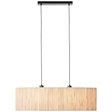 Lightbox 2 flammige Hängelampe - Pendelleuchte im Natural Stil mit kürzbarem Kabel - 115 cm Höhe & 95 cm Länge - 2 x E27 Fassung - max. 52 W - aus Metall/Seegras - in Schwarz/Naturfarben