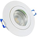 Rolux LED Bad Einbaustrahler 230V inkl. 10 x 7W LED LM Farbe Weiß IP44 Deckenleuchten Aqua Neutralweiß