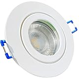 Rolux LED Bad Einbaustrahler 230V inkl. 10 x 7W LED LM Farbe Weiß IP44 Deckenleuchten Aqua Neutralweiß