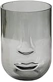 Modern Vasen für Blumen Tabelle Europäischer Stil Abstraktes Gesicht Vasen Dekoration Heimtextilien Glas Transparente Vase Hochzeit Hydrokultur Blumenvase Schlafzimmer Büro (Size : A)