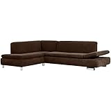 Max Winzer Ecksofa Links mit Sofa 2,5-Sitzer rechts Terrence Veloursstoff braun