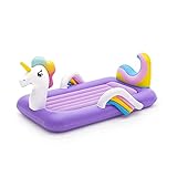 Bestway Up, In & Over™ Luftbett für Kinder, Einhorn, 196 x 104 x 84 cm, Lila