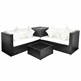 Gartenmöbel-Set, Entspannung, Gartenmöbel-Set, wetterfest, waschbar, aus Rattan, Sofa, Tisch, Set für Terrasse, Haus und Hinterhof
