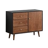 NIZAME Side Cabinet Kommode mit Schubladen, Modern-TV Stand Konsole, Eingang Servieren Lagerung Schrank Türen, Mid-Century Modernes Holz Küchenbuffet Sideboard (Color : Style 2, Size : 92x40x72cm)