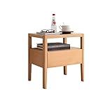 CLoxks Wohnzimmertische Simple 2-Tier-Beistelltisch Glas-hölzerne Couchtisch-Wohnzimmer Büro-Sofa-Couchtisch-Tischlampe Couchtisch