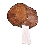 OUSIKA Toilettenpapierhalter aus Holz an der Wand, Seidenpapierhalter, Badezimmer-Küchenrollenhalter Halterungen