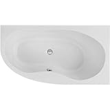 Acryl Raumsparwanne Luzern rechts 164 x 90 cm weiß Wanne Badewanne Eckbadewanne - Styropor Wannenträger (ohne Wannenträger)