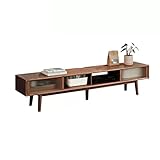 ARINAL Moderner TV-Ständer TV-Ständer mit 2 Glasschiebetüren und offenen Regalen, modernes Entertainment-Center, Wohnzimmer, minimalistische Medienkonsole Medienkonsole (Color : B, Size : M-180cm)