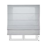 STORESDECO Raffrollo mit Stangen, lichtdurchlässiges Faltrollo für Fenster und Türen | Grau, 180 cm x 175 cm