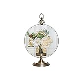 Künstliche gefälschte Blumen 17 zoll hohe künstliche blumen mit runden metallständer glas vase amerikanische stil blumentisch mittelstück for hause hochzeitsdekoration Blumensträuße Dekorationen