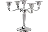 Kerzenhalter 5 Köpfe - Metall - Silber - H27 cm - Silber - Atmosphera créateur d'intérieur