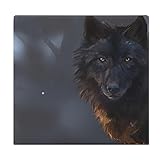 ASDTEHCY Sitzkissen Fantasy Wolf Stuhl Kissen Memory Foam Stuhl Pad Weiche Sitzkissen für Garten Büro