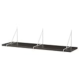 Ikea PERSHULT/BERGSHULT Wandregal 120x30 cm braun-schwarz/weiß